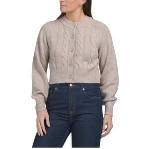 TOCCIN Wool Blend Rita Cropped Cardigan
